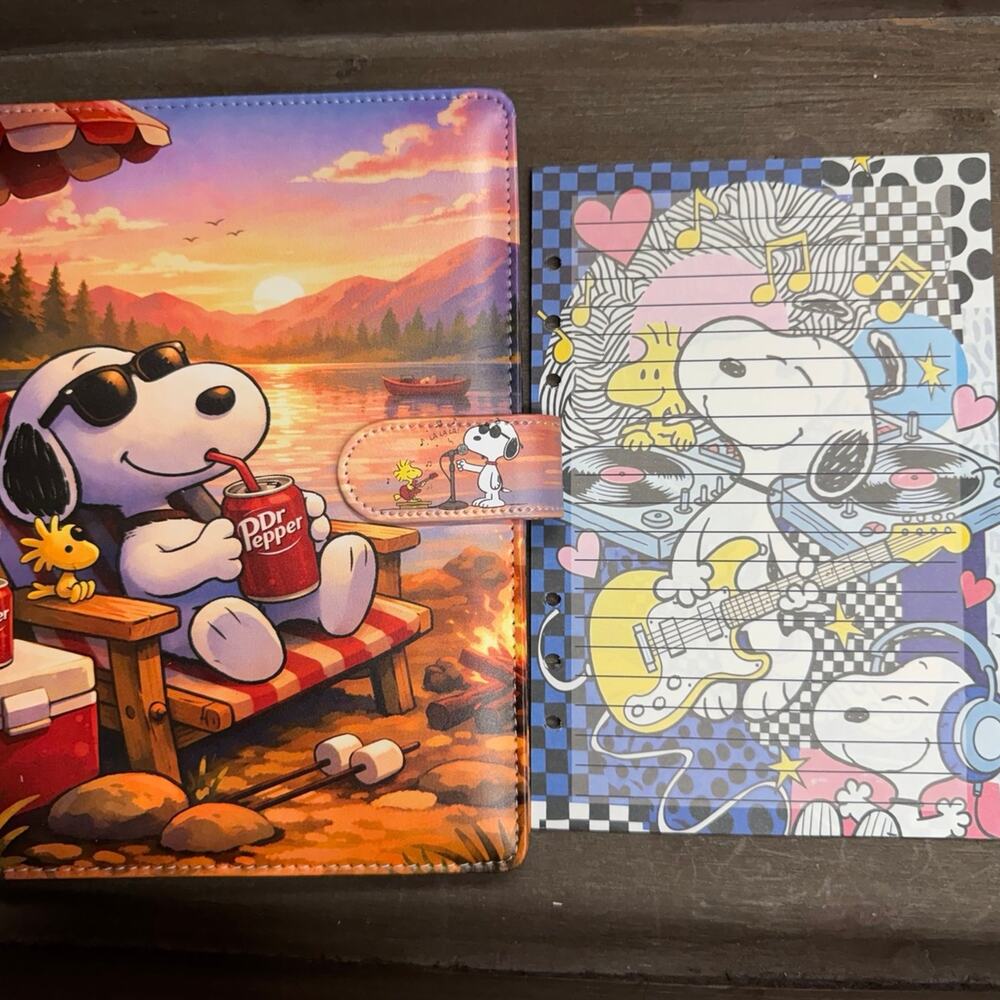 Peanuts Snoopy A5 Binder w/ matching paper